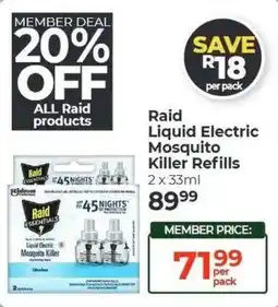 Dis-Chem Raid Liquid Electric Mosquito Killer Refills offer