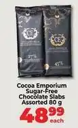 Food Lover's Market Sugar-free chocolate slabs offer