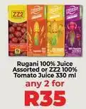 Food Lover's Market 100% juice assorted or 100% tomato juice offer