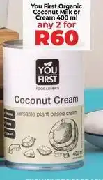 Food Lover's Market Organic coconut milk or cream offer