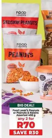 Food Lover's Market Peanuts or peanuts & raisins assorted offer