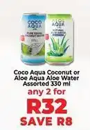 Food Lover's Market Coco aqua coconut or aloe aqua aloe water offer