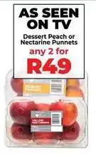 Dessert peach or nectarine punnet