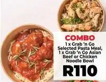 Food Lover's Market Grab 'n go selected pasta meal, grab 'n go asian beef or chicken noodle bowl offer