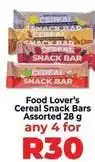 Food Lover's Market Cereal snack bars offer