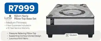152cm neria lunar pillow-top base set