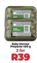 Food Lover's Market Baby marrow prepacks offer