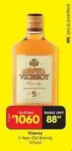 Shoprite Liquor Viceroy - 5-year-old brandy 375ml offer