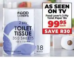 Food Lover's Market 2-ply toilet paper offer