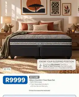 OK Furniture Restonic - 183cm comfort care base set offer