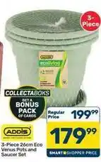Pick n Pay Hypermarket Addis - 3-piece 26cm eco venus pots and saucer set offer