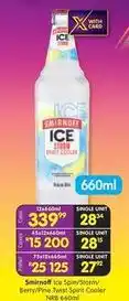 Shoprite Liquor Smirnoff - ice spin/storm/berry/pine twist spirit cooler nrb 660ml offer