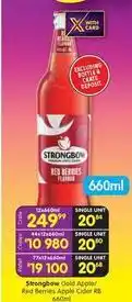 Shoprite Liquor Strongbow - gold apple/red berries apple cider rb 660ml offer