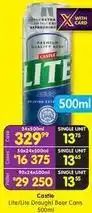 Shoprite Liquor Castle - lite/lite draught beer cans 500ml offer