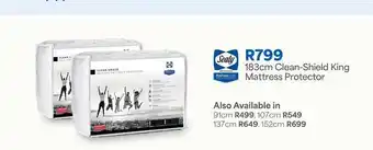 Sealy - 183cm clean-shield king mattress protector