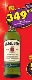 Shoprite Liquor Jameson - triple distilled irish whiskey offer