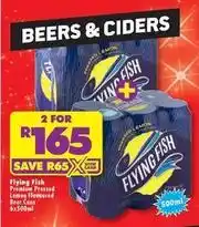 Shoprite Liquor Flying fish - premium pressed lemon flavoured beer cans offer