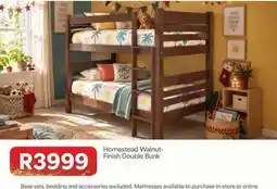 OK Furniture Creative - homestead walnut-finish double bunk offer