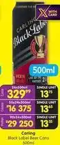 Shoprite Liquor Carling - black label beer cans offer