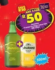 Shoprite Liquor Savanna - premium dry/angry lemon cider offer