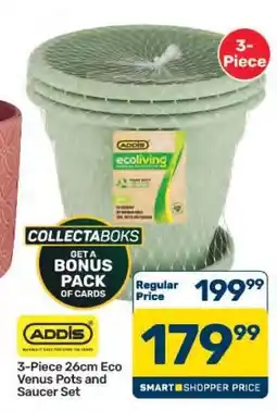 Pick n Pay Hypermarket 3-Piece 26cm Eco Venus Pots and Saucer Set offer