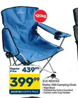 Pick n Pay Hypermarket Blue Mountain Stellar 200 Camping Chair offer