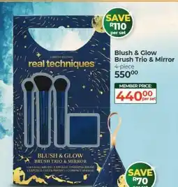 Dis-Chem Blush & Glow Brush Trio & Mirror offer