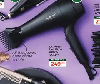 DC Motor Hair Dryer 2200W