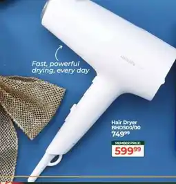 Dis-Chem Hair Dryer BHD500/00 offer