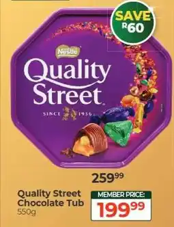 Dis-Chem Quality Street Chocolate Tub offer