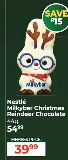 Dis-Chem Nestlé Milkybar Christmas Reindeer Chocolate offer