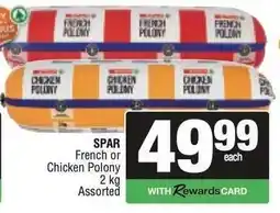 Spar SPAR French or Chicken Polony offer