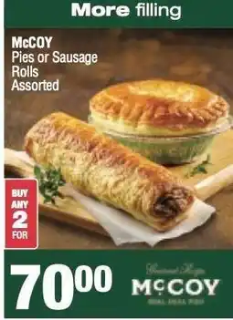Spar McCoy Pies or Sausage Rolls Assorted offer