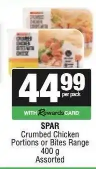 Spar SPAR Crumbed Chicken Portions or Bites Range offer