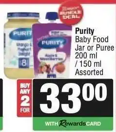 Spar Purity Baby Food offer