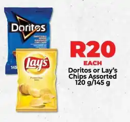 Food Lover's Market Doritos or Lay’s Chips Assorted offer