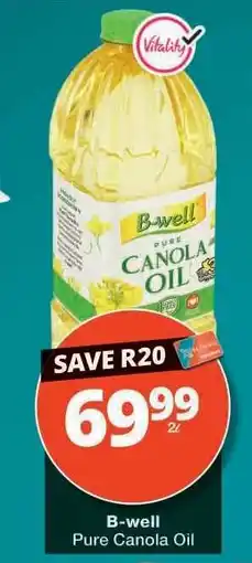 Checkers B-Well Pure Canola Oil offer