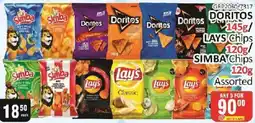 KitKat Cash and Carry DORITOS LAYS SIMBA Chips Assorted offer