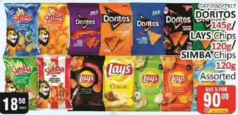 DORITOS LAYS SIMBA Chips Assorted