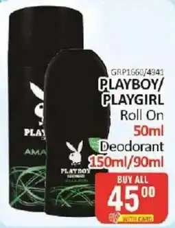 KitKat Cash and Carry PLAYBOY/PLAYGIRL Roll On Deodorant offer