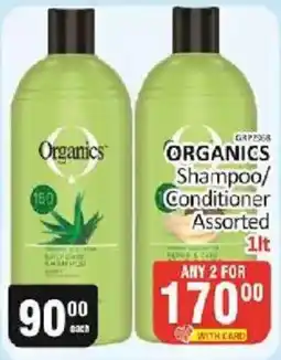 KitKat Cash and Carry Organics Shampoo/Conditioner Assorted offer