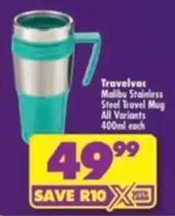 Shoprite Travvelac Malibu Stainless Steel Travel Mug offer