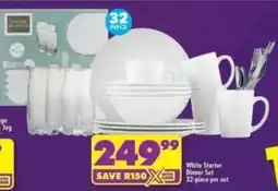 Shoprite White Starter Dinner Set offer