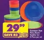 Shoprite Summer fun plate/bowl/tumbler set offer