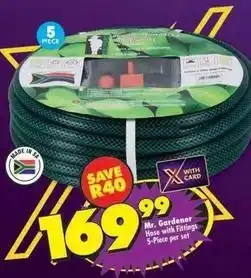 Shoprite Mr. gardener hose with fittings 5-piece set offer