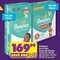 Shoprite Pampers - active baby disposable nappies offer