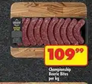 Shoprite Boerie bites offer