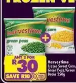 Shoprite Harvestime - frozen sweet corn/green peas/green beans offer