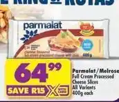 Shoprite Parmalat - full cream processed cheese slices offer