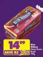 Shoprite Blue ribbon - classic brown bread 700g offer